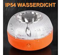 V16 Warnleuchte mit Magnetfuß Wiederaufladbare 360° LED Blinklicht Wasserdicht