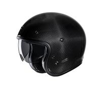 V31 Carbon Glanz Motorrad Jethelm mit Sonnenblende , M M schwarz