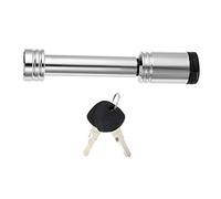 Vaguelly Hitch Receiver Lock für Anhänger Sicherer Trailer Lock mit Staubschutz Korrosionsbeständig Diebstahlschutz für Wohnwagen Silber