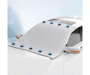 Valcla Frontscheibenabdeckung Winter für Ford Transit Courier B460, Magnetisch Faltbar Scheibenabdeckung Auto mit 2 Spiegelabdeckungen, Schutz Gegen Schnee Sonne,C 170 x 143