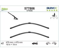 VALEO 2x Wischblatt SILENCIO FLAT BLADE SET 577806/2x