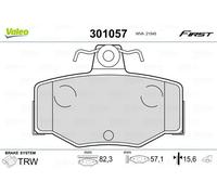 Bremsbeläge Hinterachse 301057 VALEO für NISSAN ALMERA II Hatchback ALMERA II