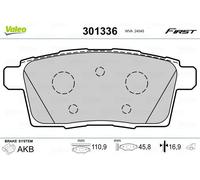 VALEO Bremsbelagsatz, Scheibenbremse FIRST hinten rechts links für FORD USA MAZDA (FAW) 301336