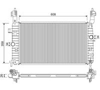 VALEO Motorkühler 701332 für Opel Meriva (X03) Aluminium 16V Twinport