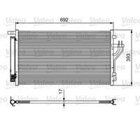 Kondensator Klimaanlage VALEO 814485 für Kia Hyundai Sportage III IX35 Carens IV