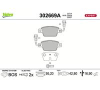 VALEO BREMSBELÄGE SATZ HINTEN passend für ALFA MITO FIAT BRAVO MULTIPLA STILO LA