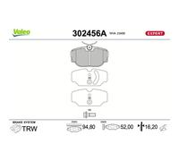 VALEO BREMSBELÄGE SATZ HINTEN passend für LAND ROVER DISCOVERY RANGE | 302456A