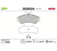 VALEO BREMSBELÄGE SATZ VORDERACHSE passend für VW TRANSPORTER | 302002A