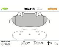 VALEO Bremsbeläge 302418 Vorderachse Scheibenbremse für Mercedes-Benz Vito/Viano W639