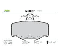 VALEO BREMSKLÖTZE BREMSBELÄGE BREMSBELAGSATZ HINTERACHSE FÜR NISSAN 598057