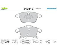 VALEO Bremsbelagsatz, Scheibenbremse vorne rechts links für FORD (CHANGAN) 610419