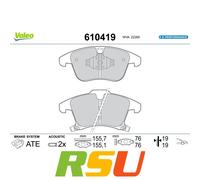 Valeo Bremsbelagsatz, Scheibenbremse E-PERFORMANCE 610419 Fahrzeugtyp PKW