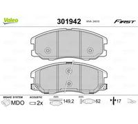 VALEO Bremsbelagsatz Essential 301942, 4er Set Vorderachse - ECE-R90 zertifiziert