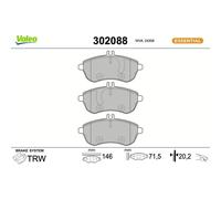 VALEO Bremsbelagsatz, Scheibenbremse ESSENTIAL 302088