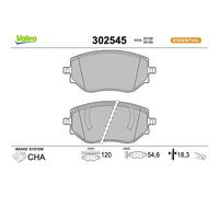 Valeo Bremsbeläge Vorderachse 302545 – 4er-Set, ECE‑R90 zertifiziert, für Renault Clio V