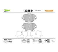 VALEO Bremsbelagsatz, Scheibenbremse ESSENTIAL 302554