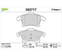 Valeo Bremsbelagsatz Scheibenbremse 302717 Vorderachse – passend für Ford