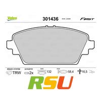 Bremsbeläge Vorderachse 301436 VALEO für MG NISSAN HONDA