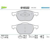 VALEO Bremsbelagsatz, Scheibenbremse vorne rechts links für FORD VOLVO 610322