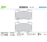 VALEO Bremsbelagsatz, Scheibenbremse vorne rechts links für INFINITI NISSAN 610414