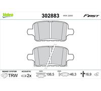 VALEO Bremsbelagsatz, Scheibenbremse hinten rechts links für VAUXHALL OPEL 302883