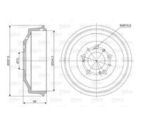 Valeo Bremstrommel 237014 – Hinterachse – passend für Citroën, Peugeot, Fiat – 1x
