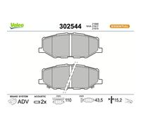 Valeo Essential Bremsbeläge Satz Vorderachse 302544 Bremsbelagsatz Scheibenbremse: A.b.s.: 35317 Abakus: 23101494 Aisin: Bps7003 Ashika: 5008823