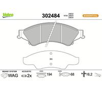 VALEO ESSENTIAL BREMSBELÄGE SATZ VORDERACHSE passend für FORD RANGER | 302484