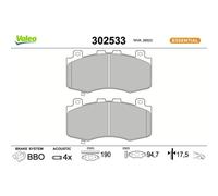 VALEO 302533 Bremsbeläge