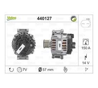 VALEO Generator Lichtmaschine 150A 14V für Mercedes-Benz C-Klasse Coupe C204