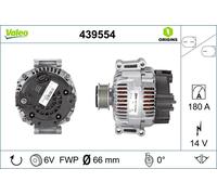 VALEO Lichtmaschine 439554 – 14V 180A, 6‑Rippen – für SKODA VW SEAT AUDI