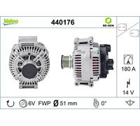 VALEO Lichtmaschine 440176 – Premium (generalüberholt) 14V 180A für Mercedes‑Benz