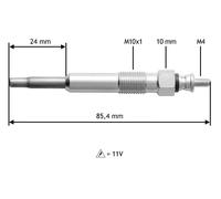 VALEO Glühkerze 345105 11V für Renault, Peugeot, Land Rover, Citroën, MG, Volvo