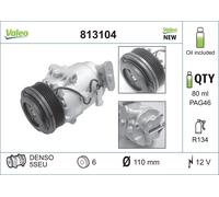 VALEO Kompressor, Klimaanlage 813104 für Opel Fiat Vaughall ABARTH