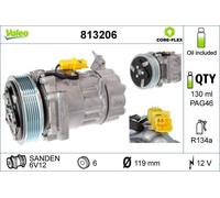 Kompressor, Klimaanlage VALEO 813206 VALEO CORE-FLEX für CITROËN FIAT PEUGEOT