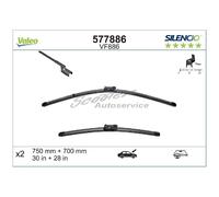 VALEO Wischblatt SILENCIO FLAT BLADE SET 577886