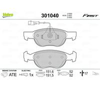 Valeo Bremsbelagsatz Scheibenbremse FIRST 301040 Vorderachse für Fiat, Lancia, Alfa Romeo