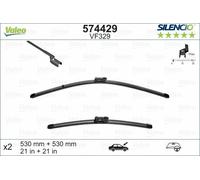 Valeo Silencio Flach Wischerblatt Satz - Vorne - 21 "/ 21 " - Für Skoda Roomster