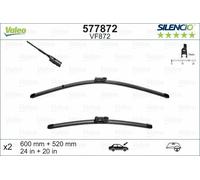 Valeo Silencio Flach Wischerblatt Satz - Vorne - 24 "/ 20 " - Für Audi Tt ( Fv