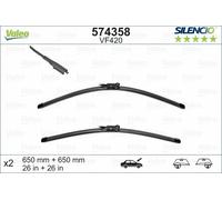 Valeo Silencio Flach Wischerblatt Satz - Vorne - 26 "/ 26 " - Für Seat Leon