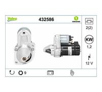 VALEO Starter VALEO ORIGINS NEW OE TECHNOLOGIE 432586