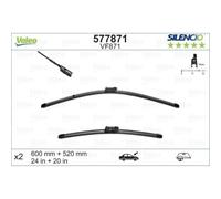 Wischblatt VALEO Silencio Xtrm VF871, 600/520mm, Vorne, 2 Stück