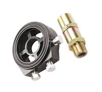 VALICLUD 2stücke Öldruckanzeige Aluminium-öltemperaturanzeige Kühlplatte Ölkühler-kit für Autos mit An-anschlüssen und Npt-eingang für Motorblock und Ölwanne Schwarz