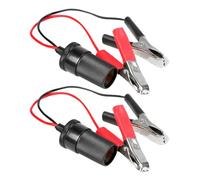 VALICLUD 2stücke Teiliges Auto Batteriekabel Verlängerung mit Heavy Duty Krokodilklemmen Robuster Kfz Adapter für Zigarettenanzünder Kompatibel für Pkw Motorräder und Haushaltsgebrauch