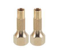 VALICLUD Messing Reifenfülladapter Luftfutter für Kompressor Schraubventil Reifenventilverlängerung 2 Stück Kompatibel für Autoreifenfüllung