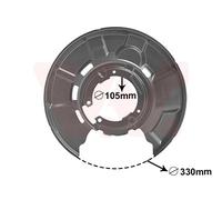 1x Spritzblech, Bremsscheibe VAN WEZEL 0627373 passend für BMW