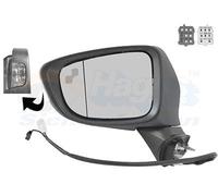 VAN WEZEL 2766827 Außenspiegel Seitenspiegel Seitenrückspiegel Komplettspiegel konvex für elektr.Spiegelverstellung elektrisch anklappbar beheizbar links