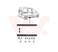 VAN WEZEL Zier-/Schutzleiste, Tür hinten rechts für RENAULT 4310426