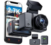 VANTRUE E2 2.7K+2.7K Dashcam vorne hinten, WDR Nachtsicht mit Fernbedienung