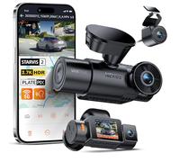 VANTRUE N4S 3 Kanal Dashcam Auto 2.7K+2.5K+1440P Vorne Hinten Innen, STARVIS 2 HDR Nachtsicht, 5GHz WLAN GPS, 24h Parküberwachung G-Sensor, DSGVO-konform, Sprachbefehle, Max 1TB für Pkw (CPL Optional)